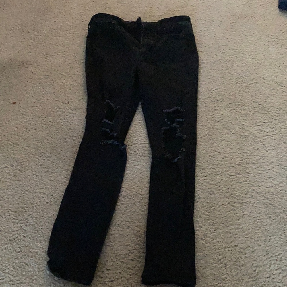Black Hollister High-Rise Super Skinny Soft Stretch Jeans: 1S, W:25, L:26